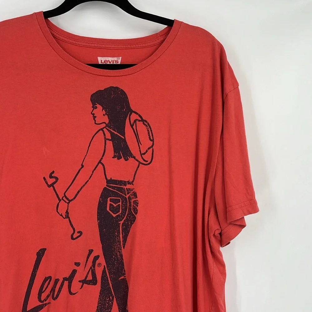 Levi’s Men’s Coral Short Sleeve Pin Up T Shirt
